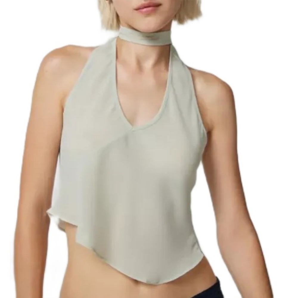 Lioness Rendezvous Semi-Sheer Halter Top - Picture 1 of 12